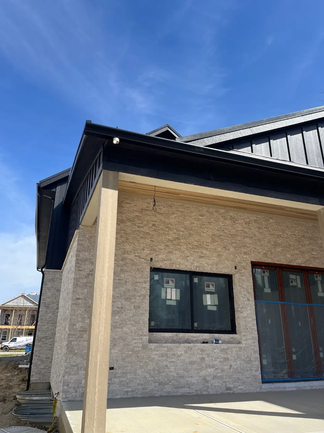 Fiber cement siding installed on a Lakestone Bridge home